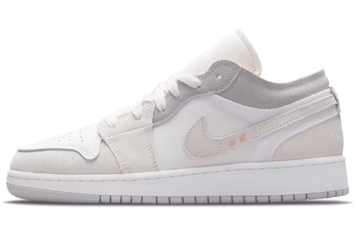 Weightless Cushion Technology EasyToClean Jordan 1 Low Inside Out Cream White Light Grey (GS)