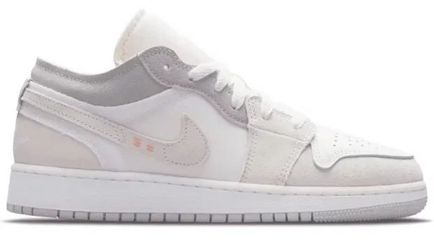Jordan 1 Low Inside Out Cream White Light Grey (GS) Cushioned Footbed