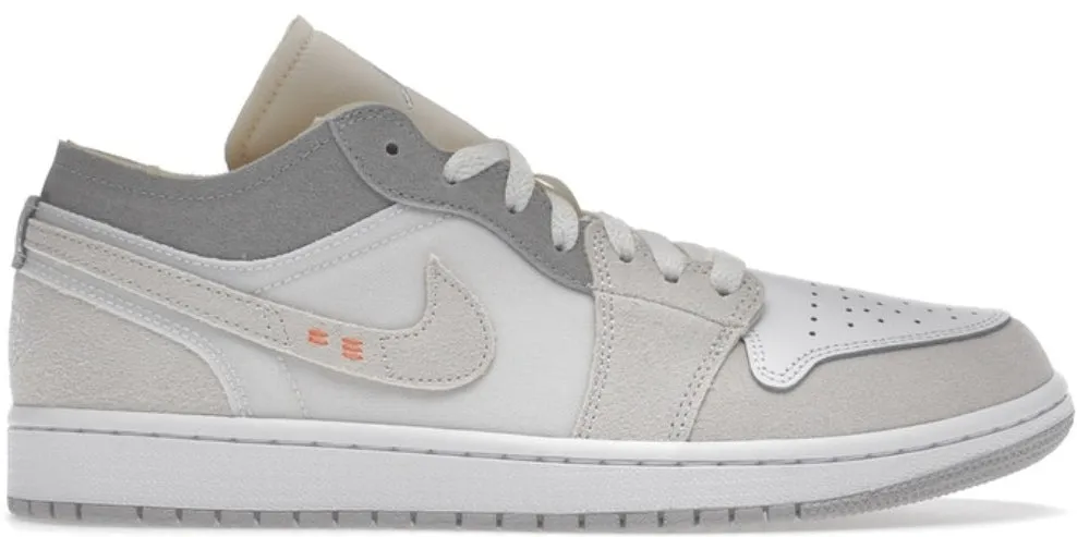 Reflective Detail Zero drop Jordan 1 Low Inside Out Cream White Light Grey