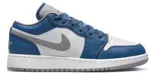 Jordan 1 Low True Blue (GS) Flexible Arch Support All Day Comfort Design