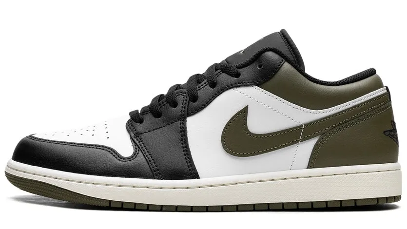 Jordan 1 LowBlack Toe Medium Olive Breath Friendly Classic Style