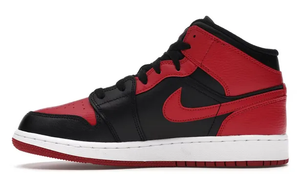 Jordan 1 Mid Banned 2020 (GS) All-day shock absorption Durable tread