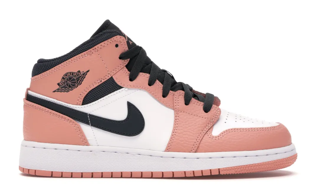 Stretchable Collar All-Day Flexibility Jordan 1 Mid Pink Quartz (GS)