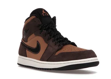 Foot Friendly Plush Sole Jordan 1 Mid SE Dark Chocolate
