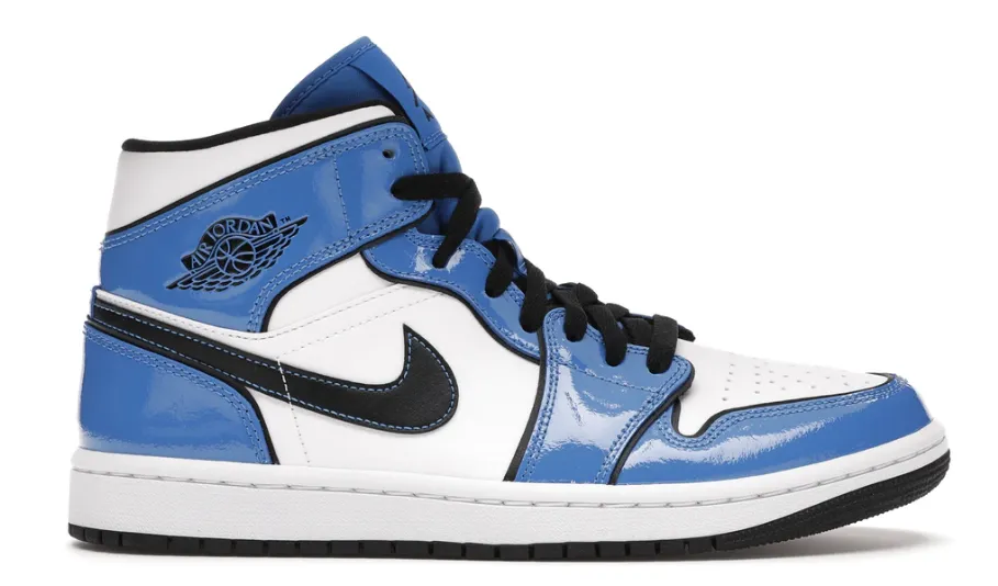 Athletic Vibe Jordan 1 Mid Signal Blue