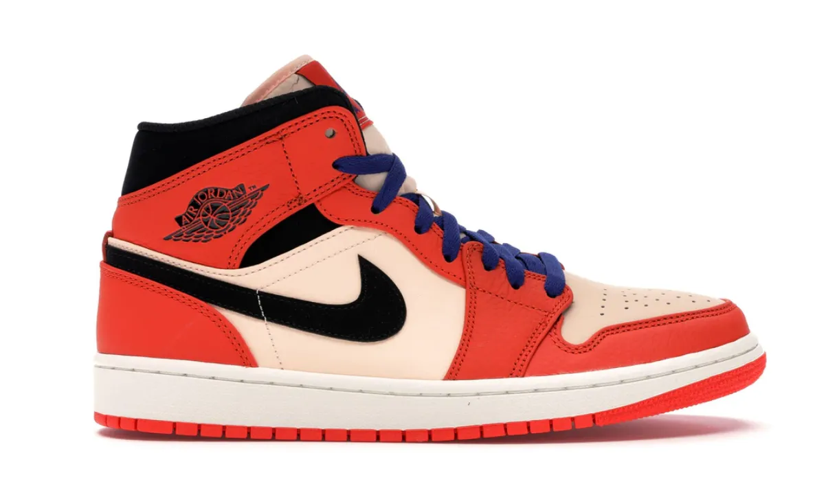 Structured Design Jordan 1 Mid Team Orange Black