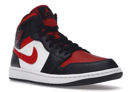 Jordan 1 Mid White Black Red (2022) Supportive touch