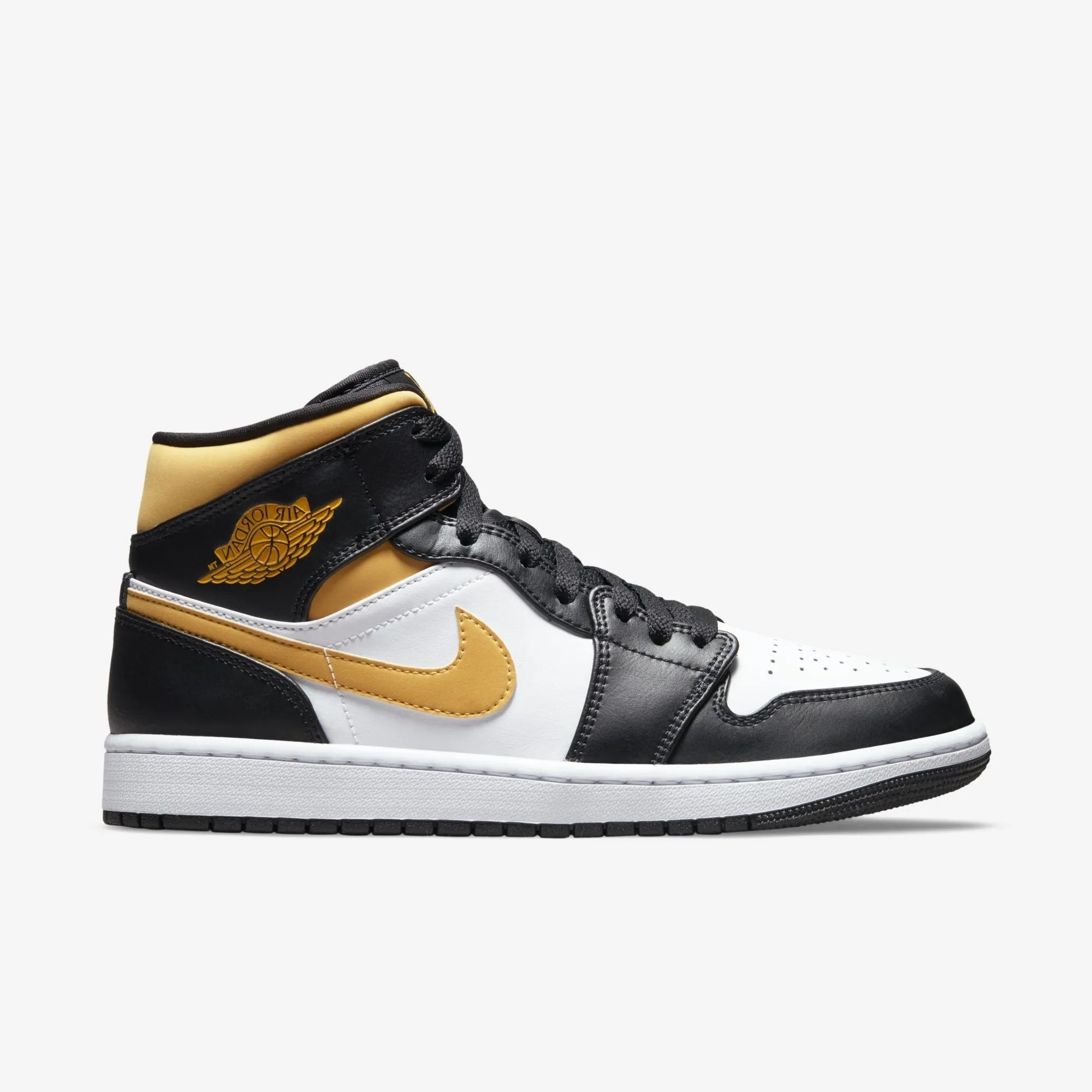 Hydrophobic Fabric Treatment Jordan 1 Mid White Pollen Black