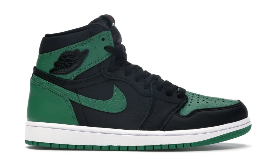 Vertical Flex Comfort Fit Jordan 1 Retro High Pine Green Black