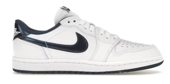 Jordan 1 Retro Low '85 Metallic Blue Adjustable lacing Daily Casual