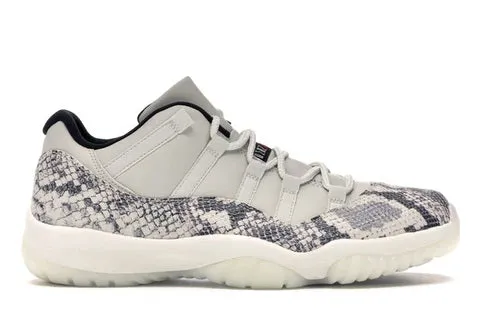 Jordan 11 Retro Low Snake Light Bone Seamless Inner Lining Abrasion Resistant Sole
