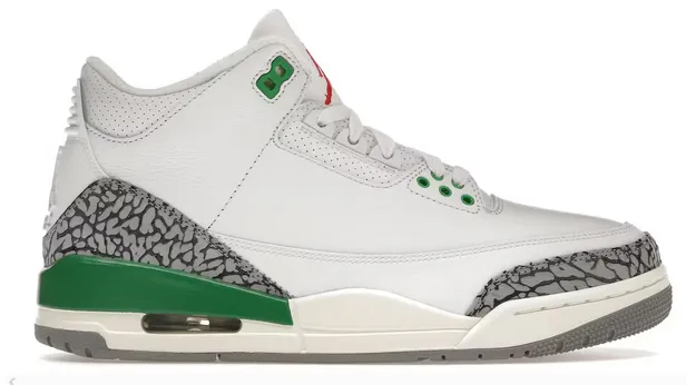 Structured Heel Cup Daily Motion Jordan 3 Retro Lucky Green (Women's)