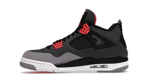Jordan 4 Retro Infrared Comfortable Stride perforated