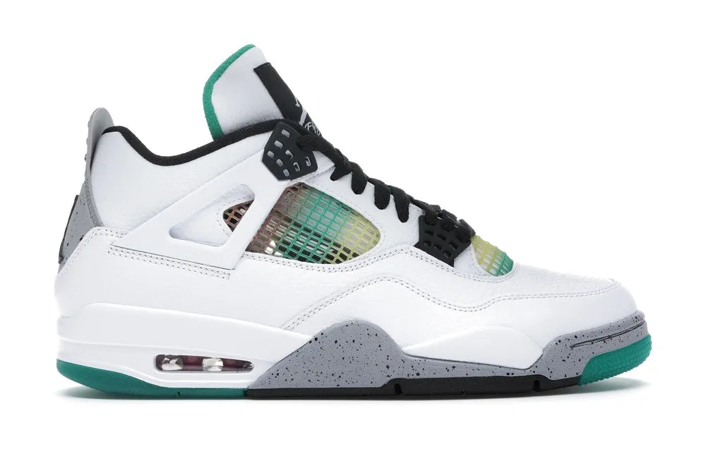 Jordan 4 Retro Lucid Green Rasta (W) Layered silhouette