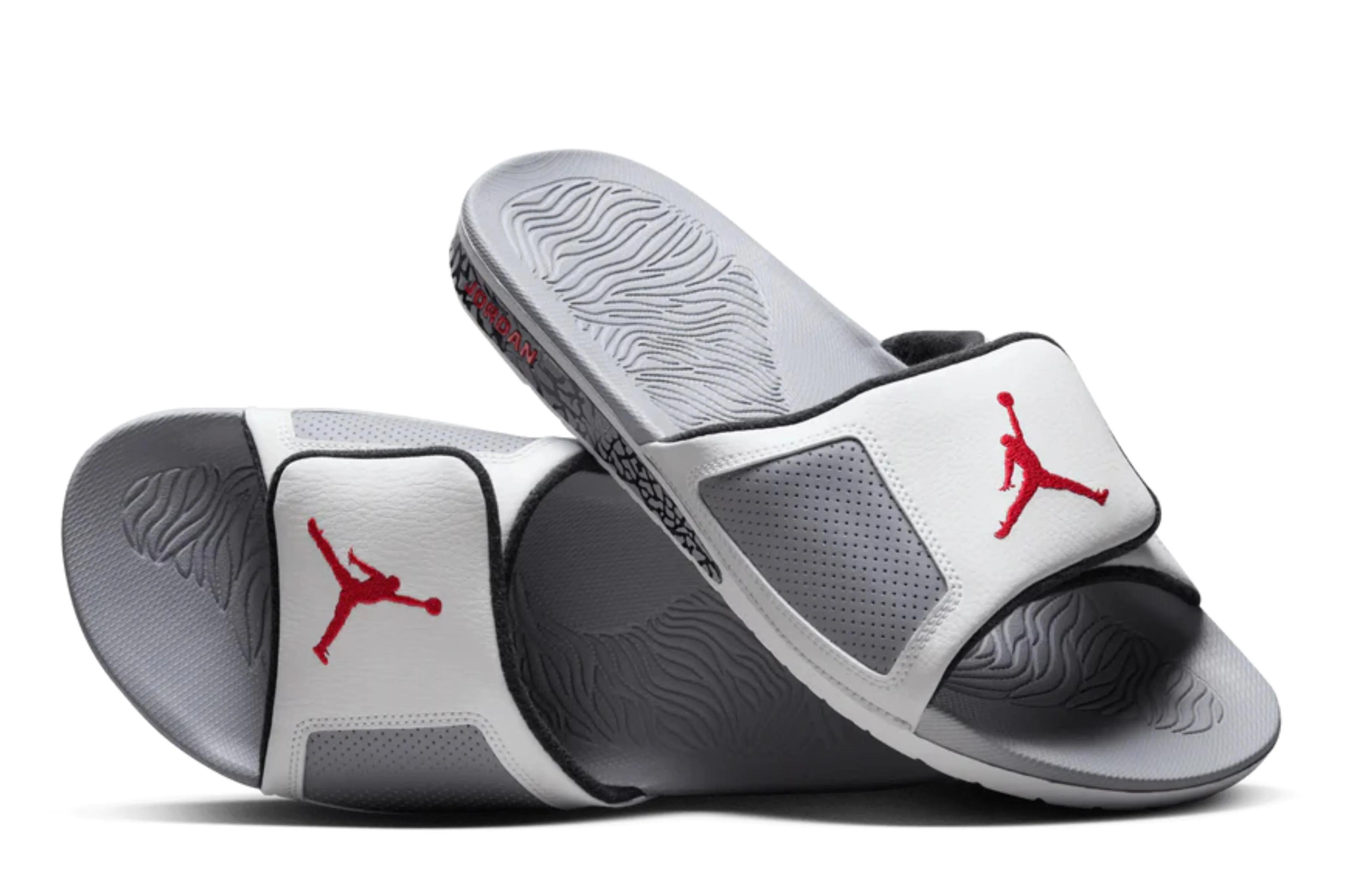 Jordan Hydro III Retro Summit White Fire Red Rubber Toe Guard