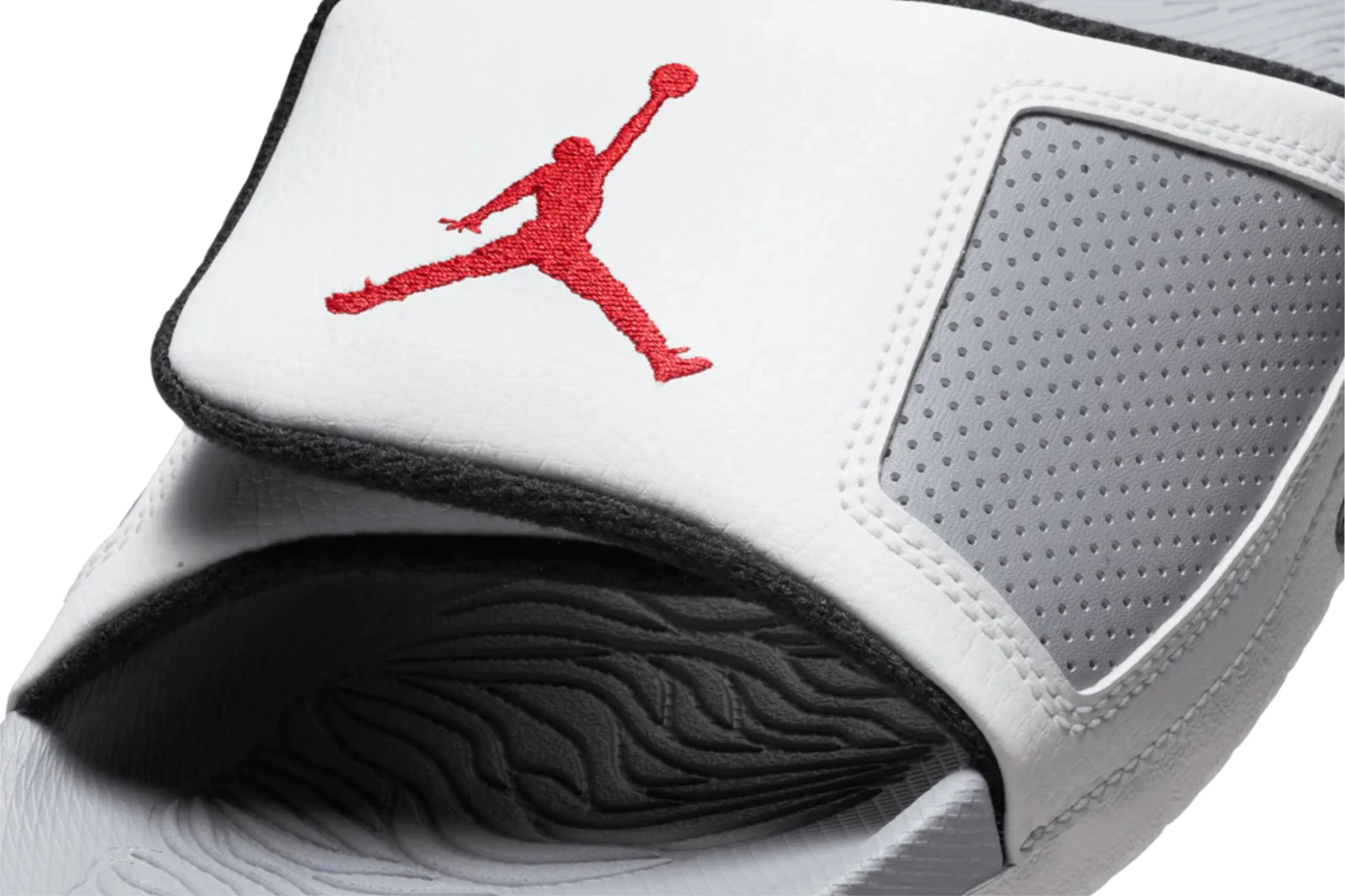 Jordan Hydro III Retro Summit White Fire Red Flex Step Luxurious Touch