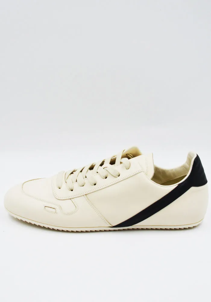 Quick Adjustment RICK OWENS MEN RU02E1889 LCO MINIMAL SNEAKERS MILK/BLACK/MILK (New Arrivals FW25)