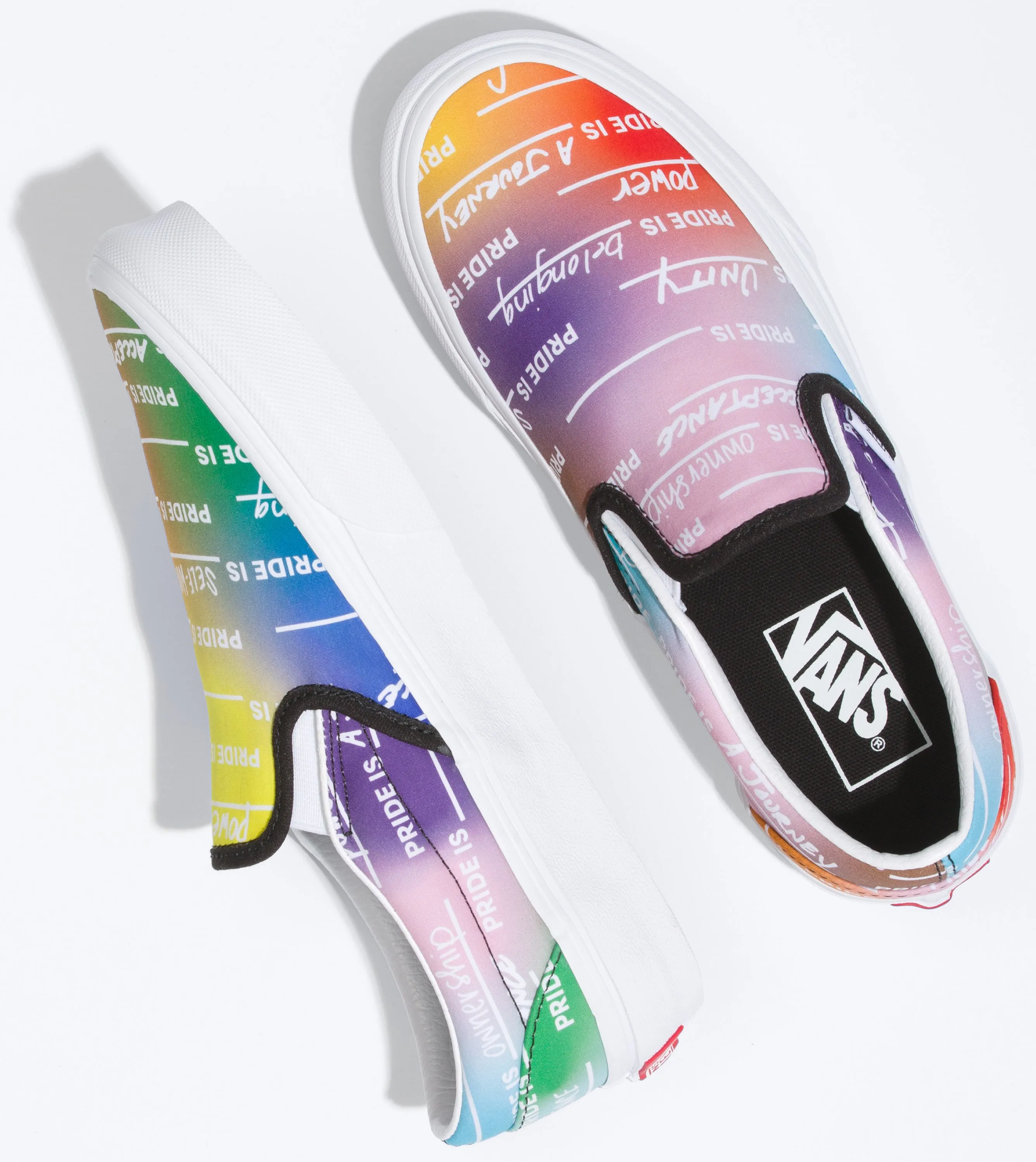 Vans Classic Slip-On Pride Rainbow/True White Easy Foot Comfort Relax Mode Slip