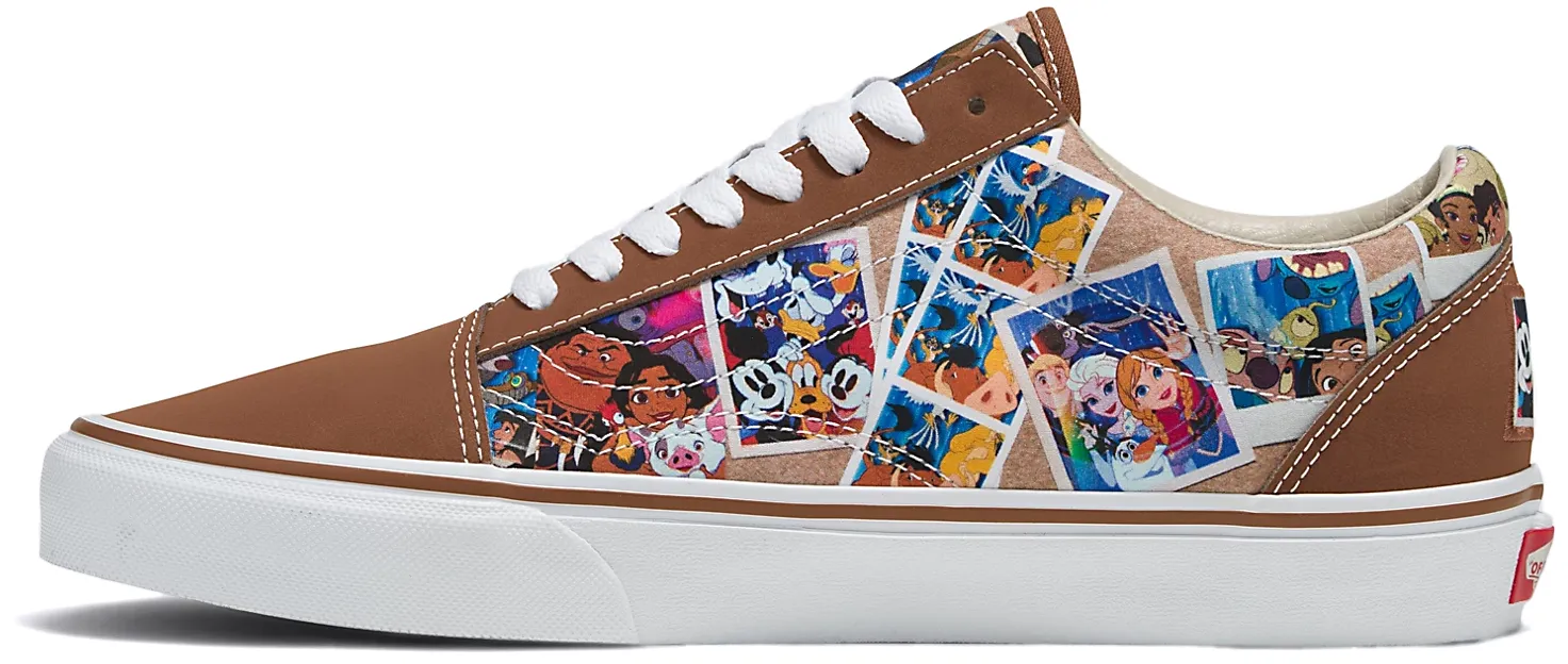 Skate Life Ready Street Friendly Fit Vans Old Skool Disney 100 Scrapbook Multi