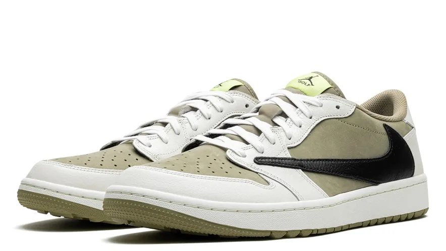 Lightweight Cushioning Jordan 1 Retro Low Golf Travis Scott Neutral Olive