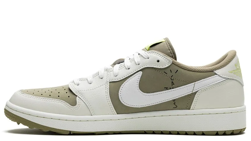 Lightweight Cushioning Jordan 1 Retro Low Golf Travis Scott Neutral Olive