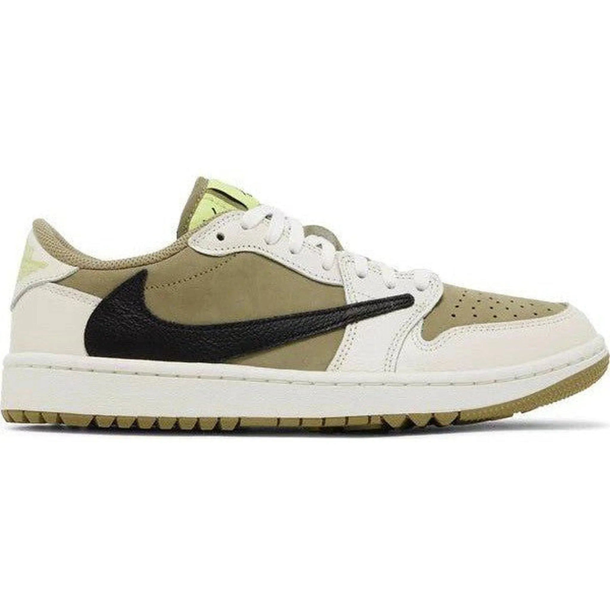 Lightweight Cushioning Jordan 1 Retro Low Golf Travis Scott Neutral Olive
