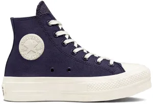 Anti Static Fabric Built-In Lining Converse Womens Chuck Taylor All Star Hi Top Lift Jacquard Dark Raisin