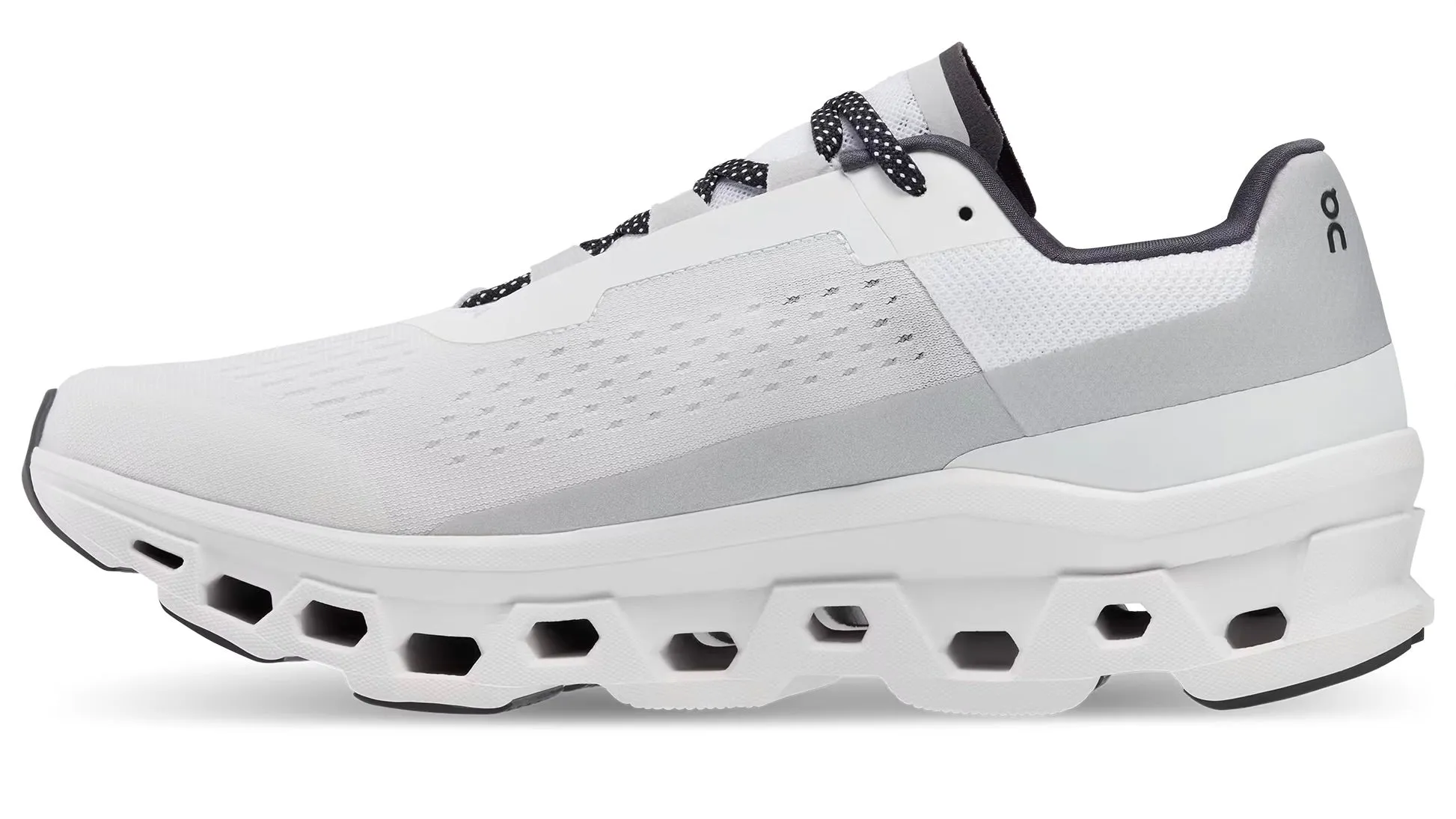 Cushioned heel Stable Structure On Running Cloudmonster All White