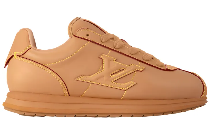 Lightweight Sole AdjustableStrap Louis Vuitton Buttersoft Sneaker Beige