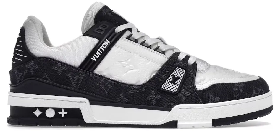 Lace Secure Louis Vuitton LV Trainer White Black White
