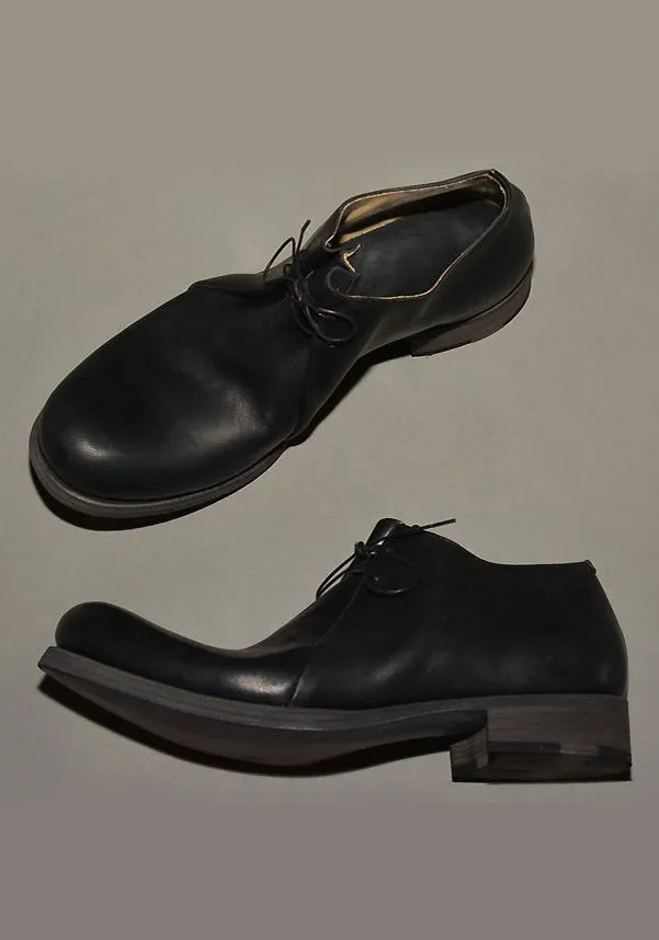 Premium materials Air Flow Channels m.a  by Maurizio Amadei DOUBLE FOLD HORSE LEATHER SHOES BLACK