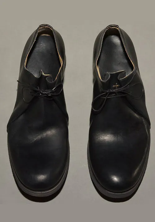 m.a  by Maurizio Amadei DOUBLE FOLD HORSE LEATHER SHOES BLACK Ultimate Flex