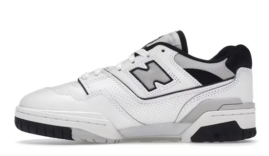Sport Mode Breathable piece New Balance 550 White Black Grey (W)