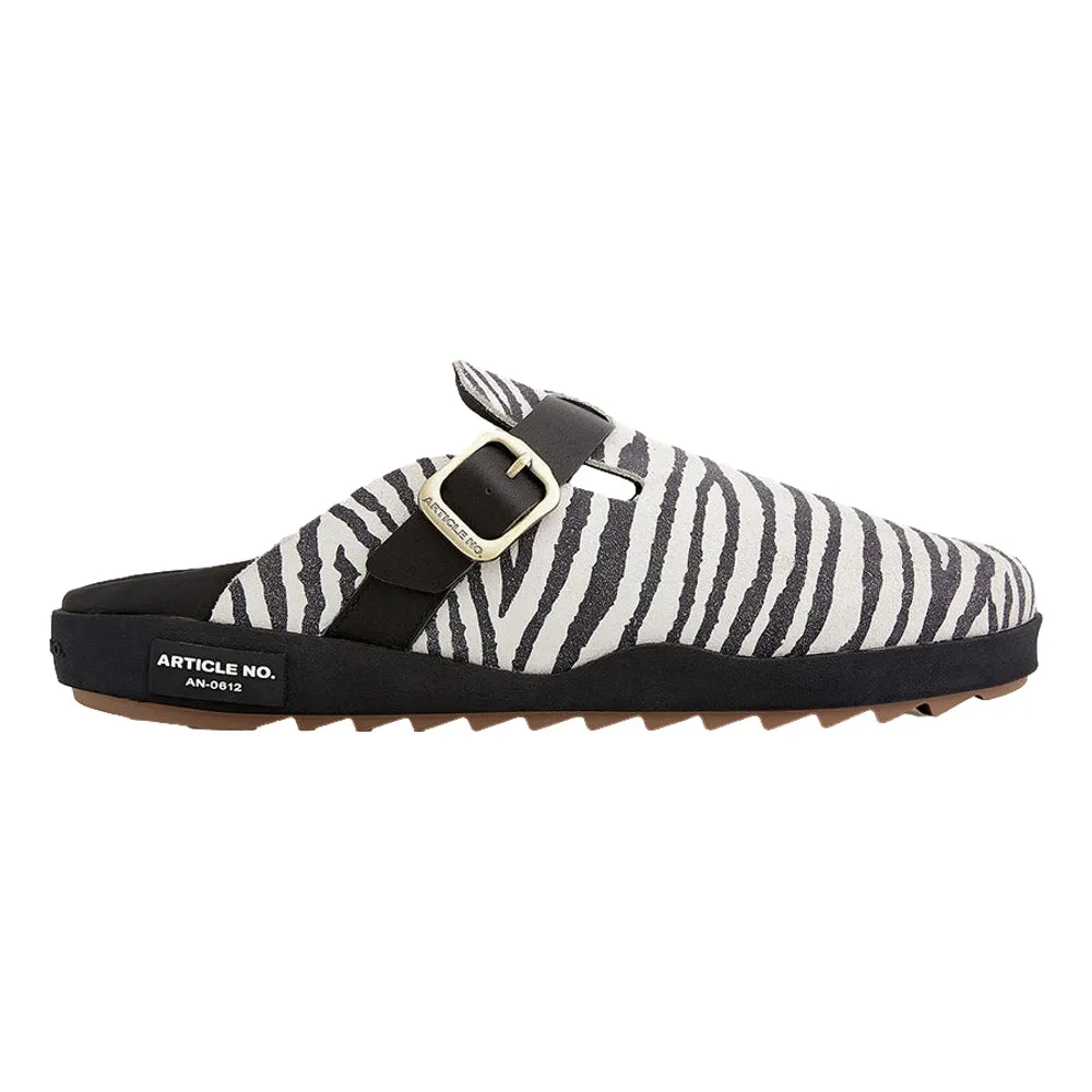 Walk With Ease Pastel Tones ARTICLE NO. VAGABOND LEATHER ZEBRA PRINT DRIFT CLOGS-ZEBRA