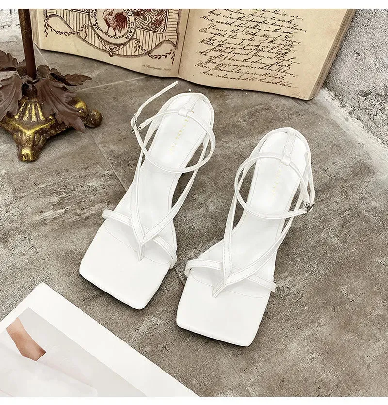 Luxury Sexy Women's Shoes Shallow Mouth Summer Female Sandals Open Toe Clip on Women High Heels Lightweight Sandalias De Mujer Reathable Material