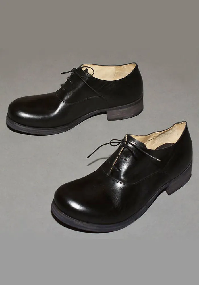 m.a  by Maurizio Amadei MENS DERBY LEATHER SHOES BLACK Slip On Construction Impact Reduction Technology