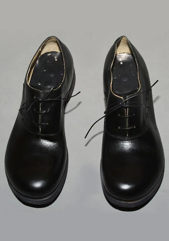 Smooth Design Breathable Tongue m.a  by Maurizio Amadei MENS DERBY LEATHER SHOES BLACK