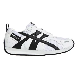 EcoFriendly ARTICLE NO. DUNE LOW-TOP WHITE AND BLACK LOGO RUNNER-WHITE BLACK