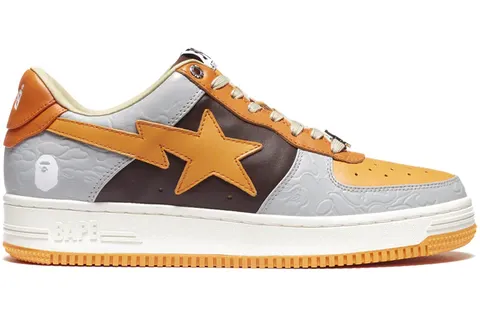 Cushioned Control Zip Up Closure A Bathing Ape Bape Sta LowGrey Orange