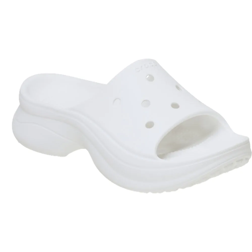 CROCS WOMEN'S BAE SLIDE-WHITE Airport Run Chill Vibes