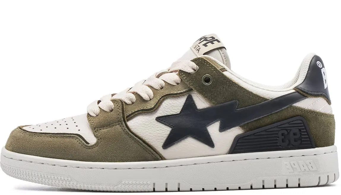 Walk Routine Step Smart A Bathing Ape Bape SK8 Sta Olive (2022)