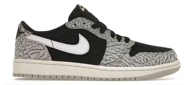 Zip Closure Jordan 1 Retro Low OG Black Cement (Women's)