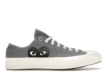 Converse Chuck Taylor All-Star 70s Ox Comme des Garcons PLAY Grey Secure Grip Tactile Grip Patterns