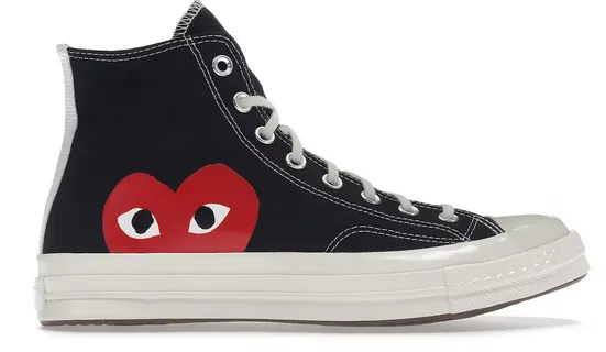 Converse Chuck Taylor All-Star 70 Hi Comme des Garcons PLAY Black Sneaker Accessories Comfort Fit Design