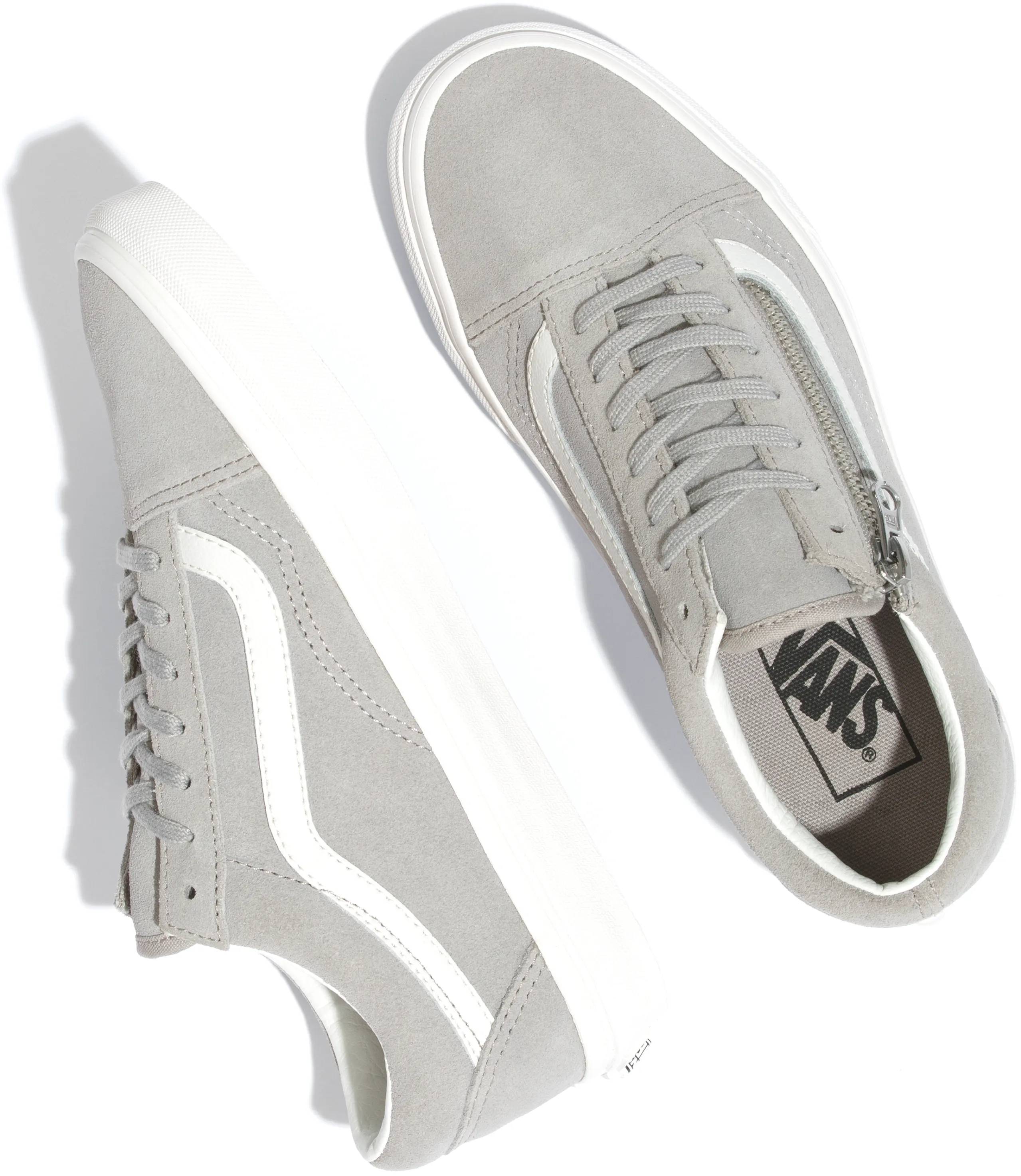 Vans Old Skool Zip (Suede) Drizzle Grey Anti Abrasion Pro Skate Look
