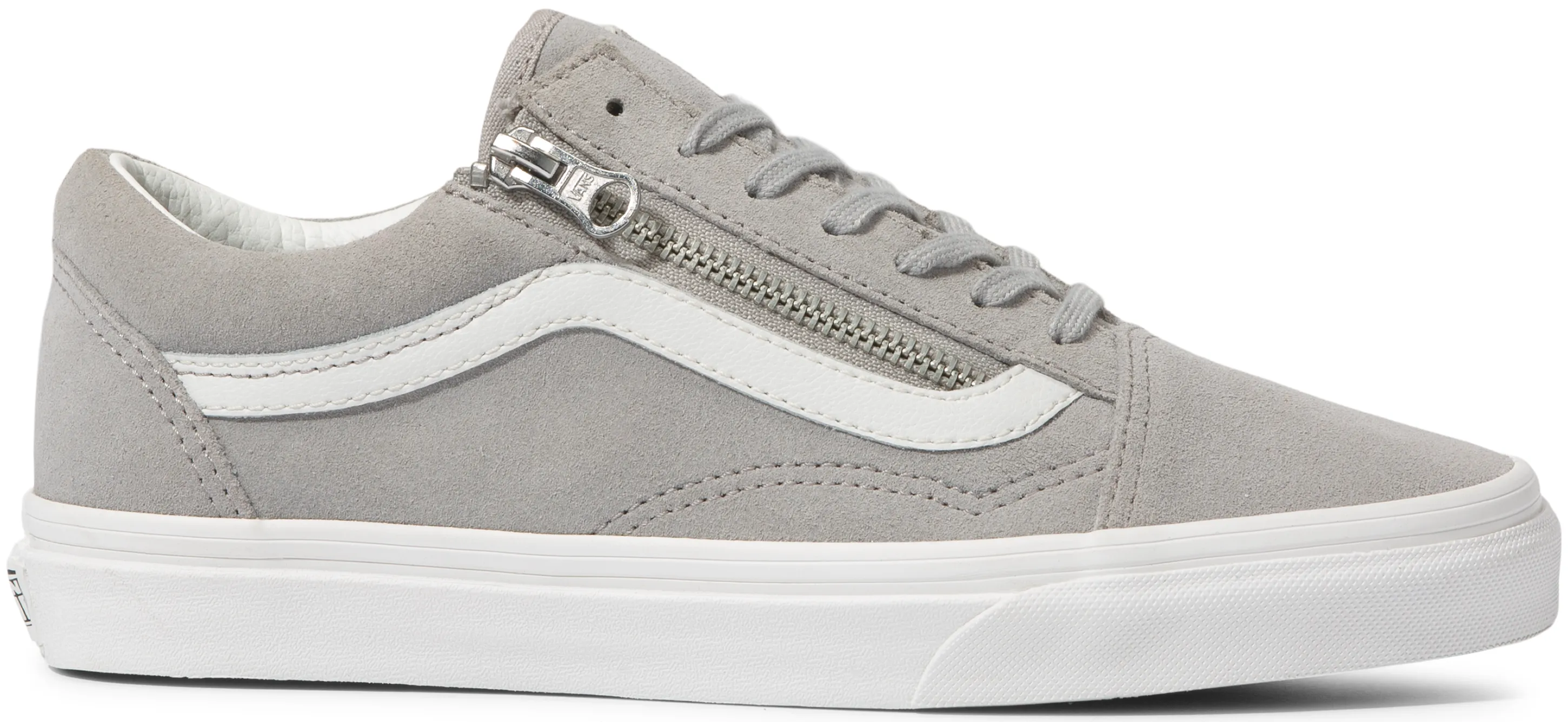 Vans Old Skool Zip (Suede) Drizzle Grey Breathable Lining Soft Walk