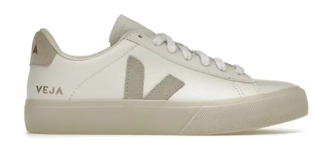 Veja Campo Low Chromefree Leather White Natural Biodegradable Components
