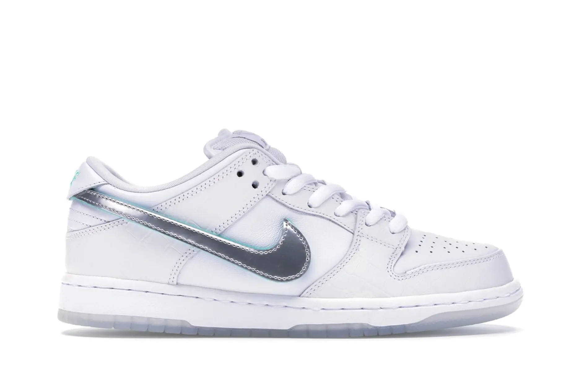 Secure Lace Loops Versatile Footwear Nike SB Dunk Low Diamond Supply Co White Diamond