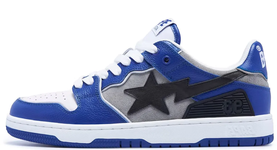 A Bathing Ape Bape SK8 Sta Blue Grey Dual Density Cushioning