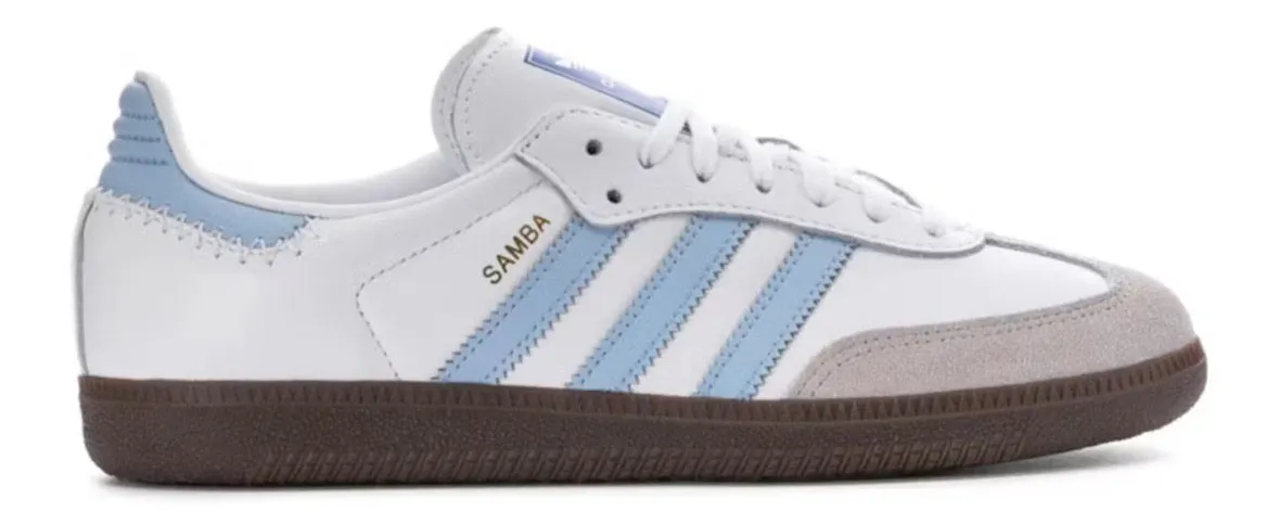 Fitness Runner Slip Resistant Grooves adidas Samba White Clear Sky (GS)